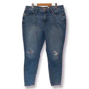 Seven7 Ultra High Rise Skinny Jeans Distressed Ripped Size 16W